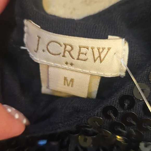 J. Crew Black Sequin Festive Tank Top - Picture 3 of 6